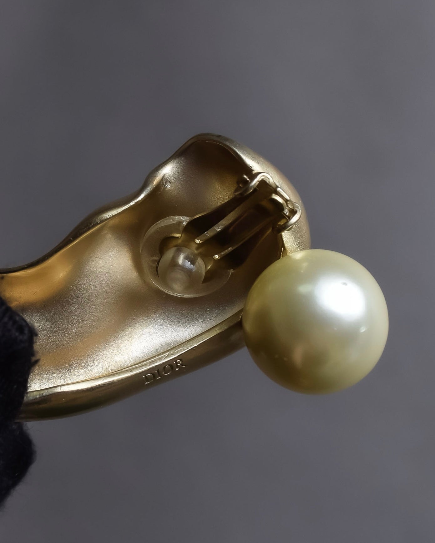 "Christian Dior" Pearl design shaped earrings