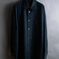 "SIGNUM" Vertical line relaxed fit black shirt