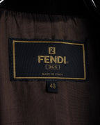 "FENDI" Velvet switching design herringbone set up