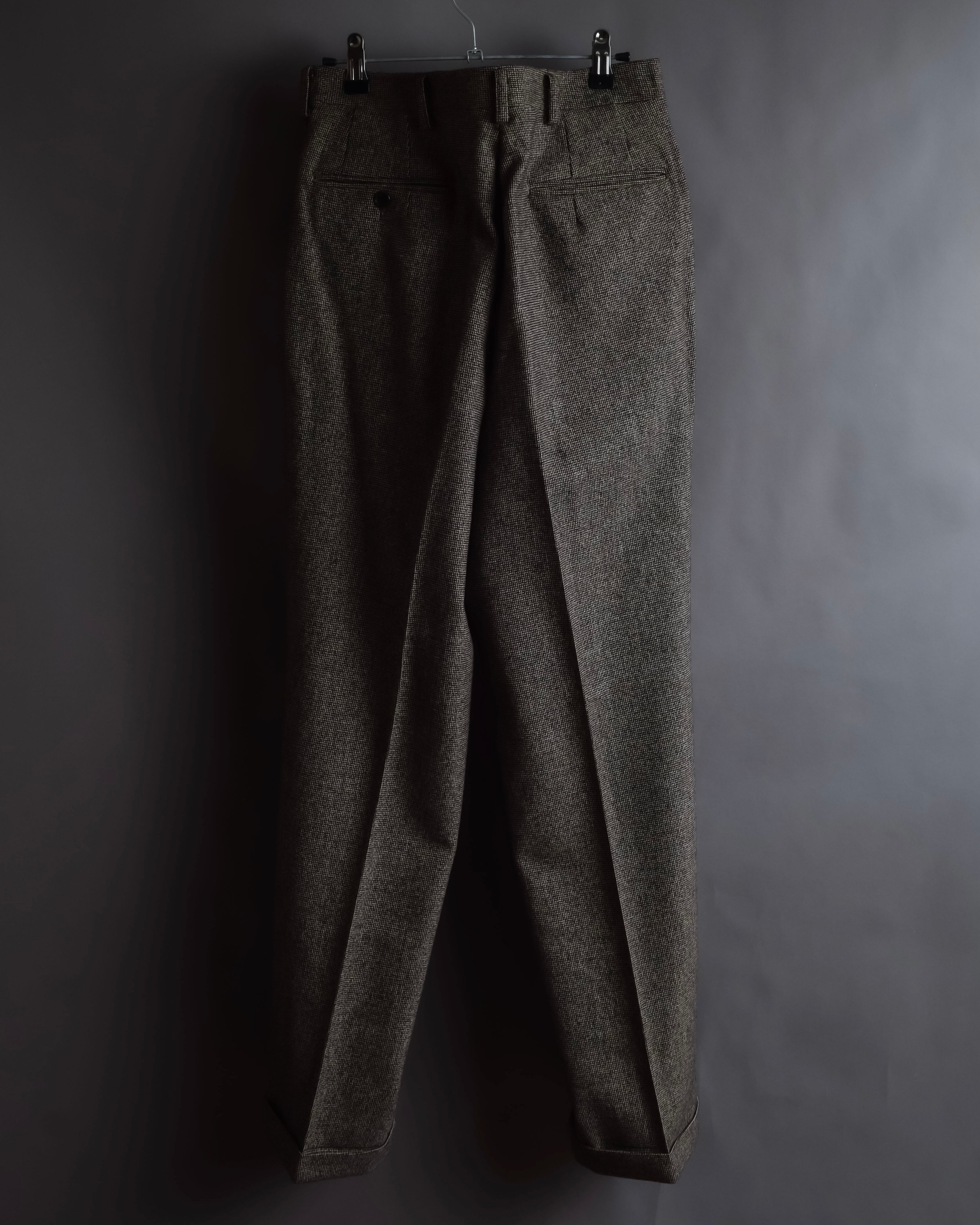 "BROOKS BROTHERS" Melange tweed three-piece suit