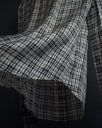 "Saint Laurent" Lame check pattern bow tie shirt
