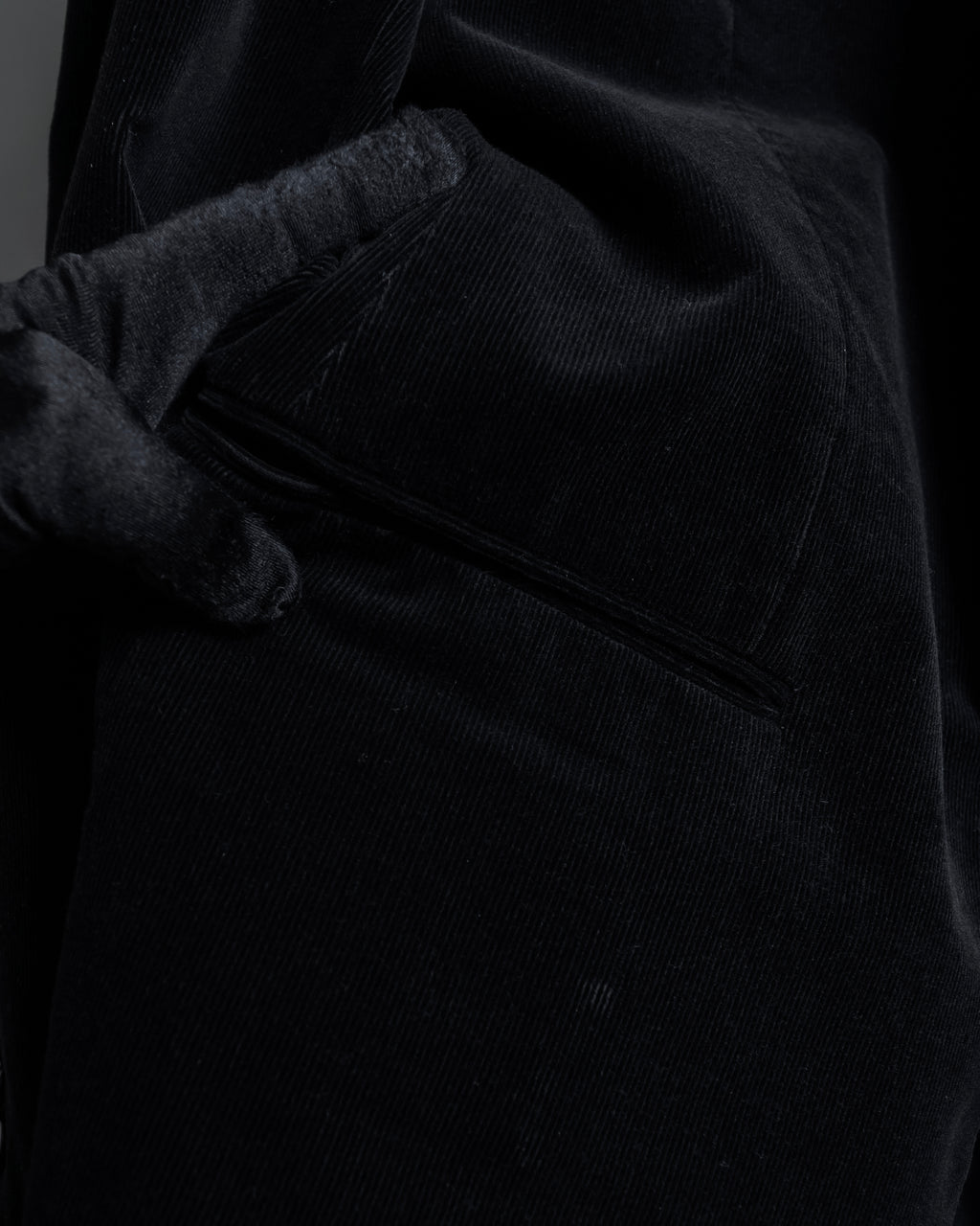 "ARMANI COLLEZIONI" Black corduroy relaxed set up