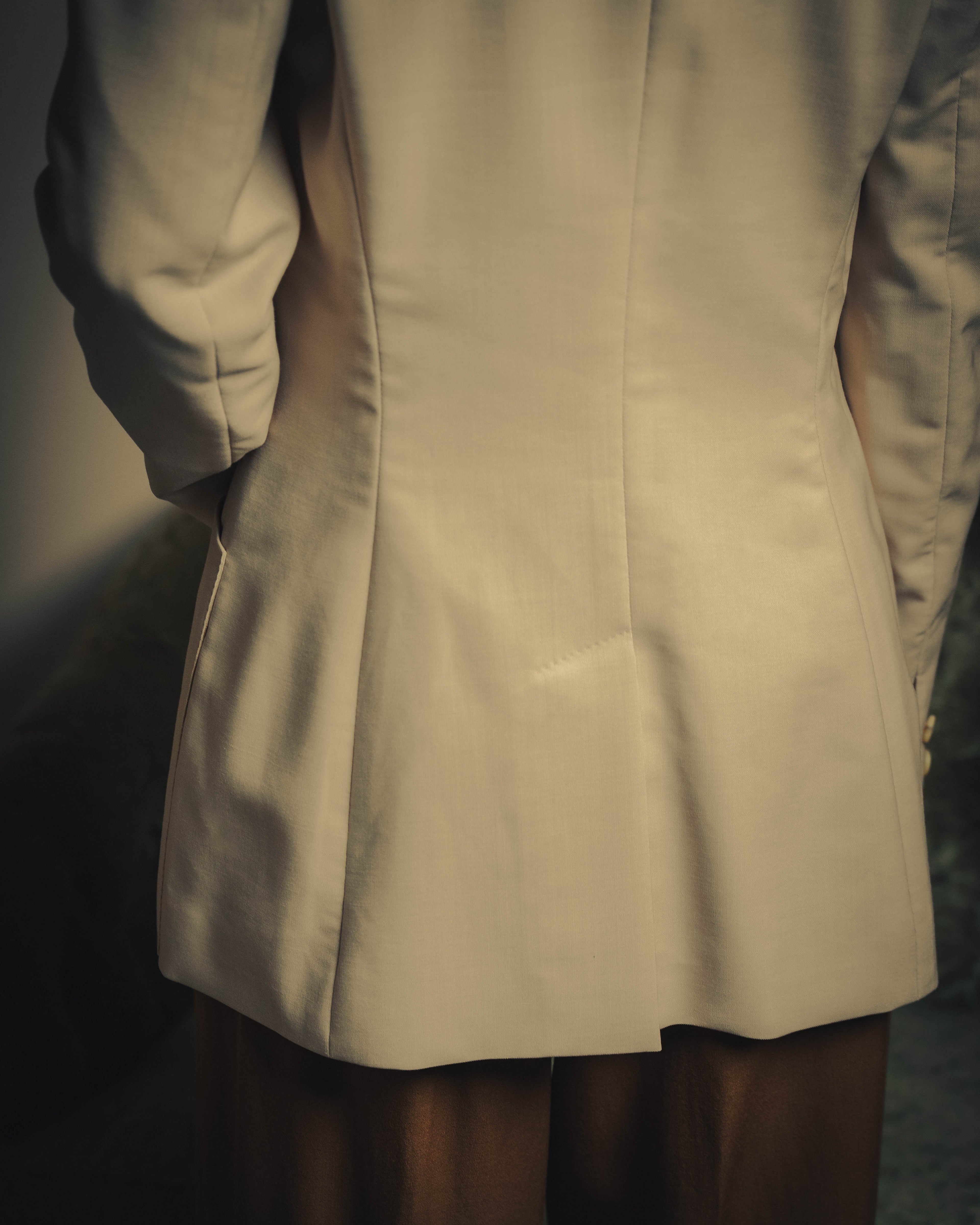 –SPECIAL– "Hermès" 90's-00's Lustrous mohair single-breasted blazer