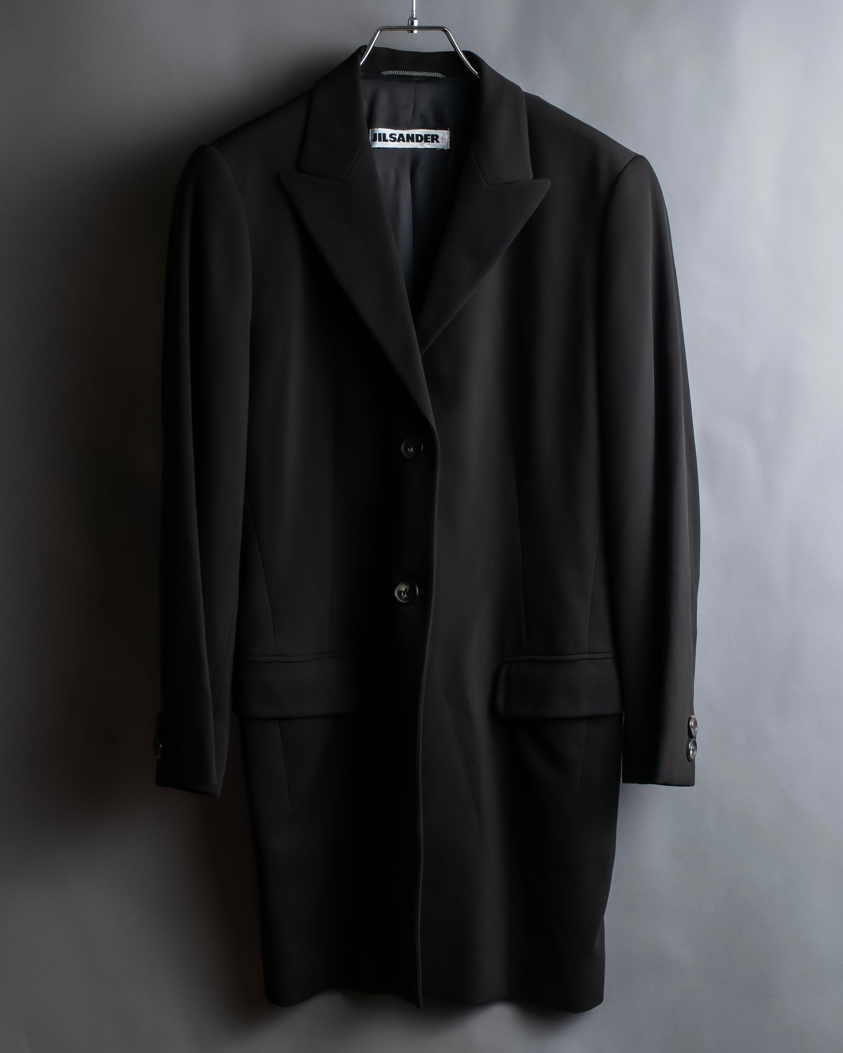 "Jil Sander+" Peaked label minimalist design tailored coat
