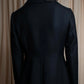 "ALBERTA FERRETTI" Large button shaped flare silhouette soutien collar coat