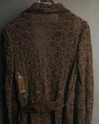 -SPECIAL- “VALENTINO ROMA” 1998-2008 Lace belted sheer coat dress