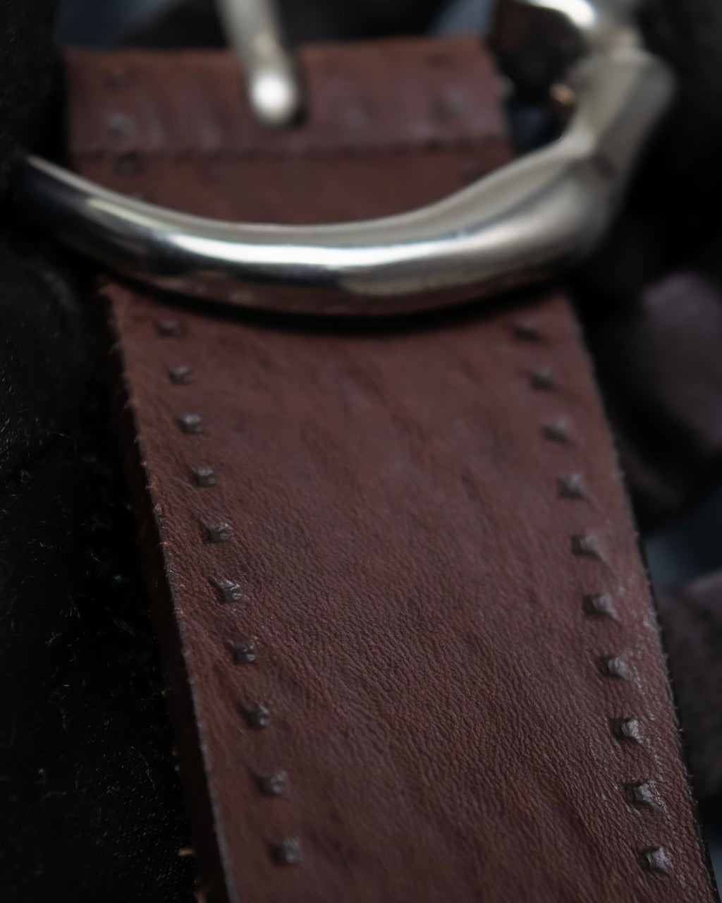 "GUCCI" Horse's foot motif antique style ring belt