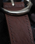 "GUCCI" Horse's foot motif antique style ring belt