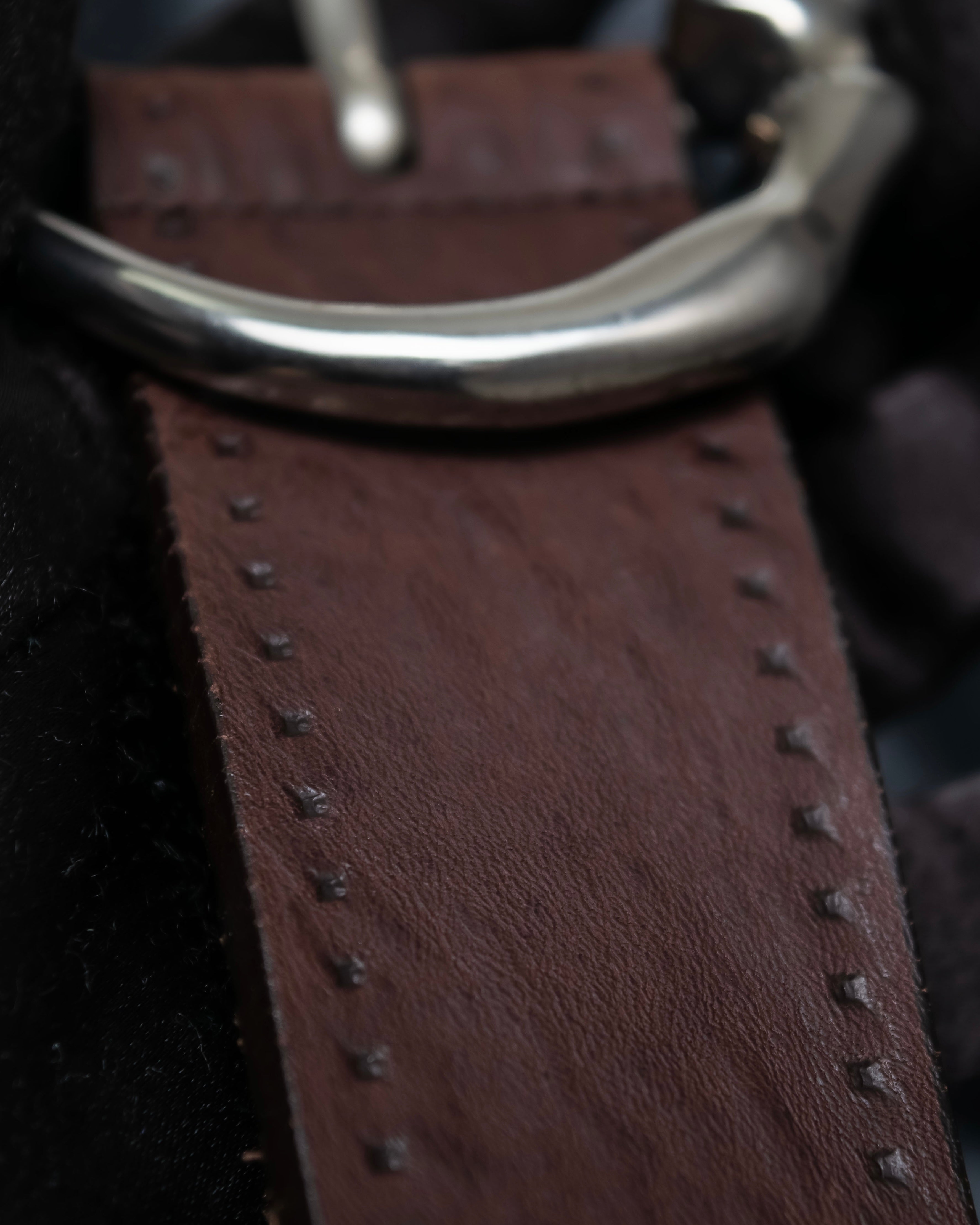 "GUCCI" Horse's foot motif antique style ring belt