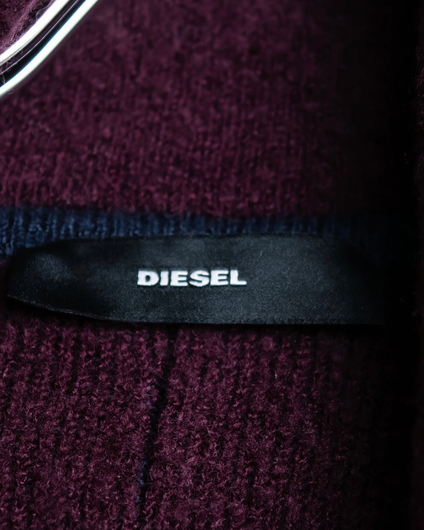 "DIESEL" Mult icolor design zipper knit coat