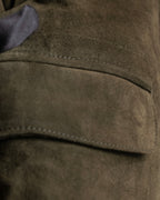 "Christian Dior" Nubuck leather oversized tailored jacket