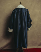 "CELINE" 70's-80's Dramatic contrast collar long coat