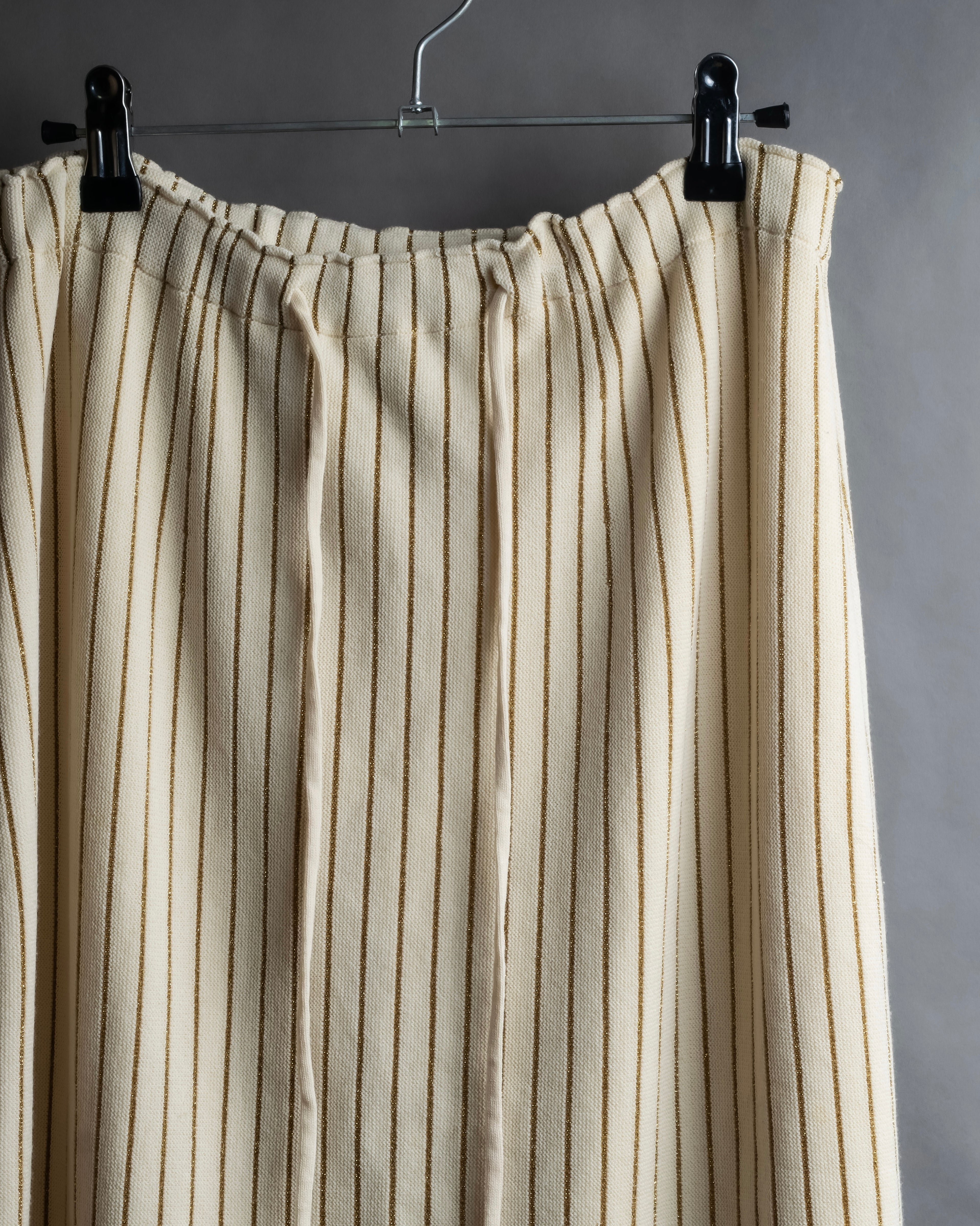 "GUCCI" Gold stripe knit maxi skirt