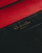 "Christian Dior" 80's-90's Black and red bifold wallet