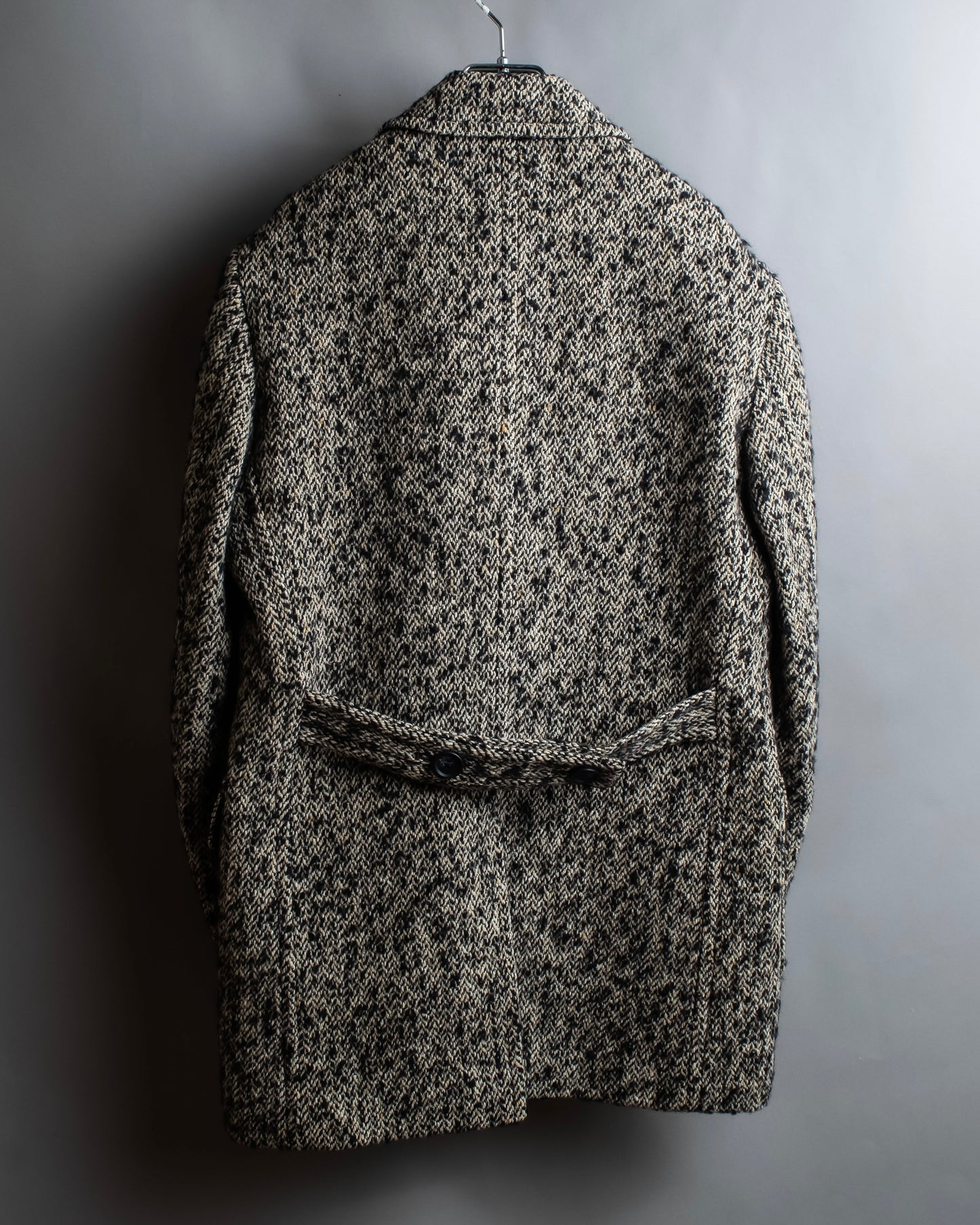 "LANVIN" Double breasted tweed chester coat