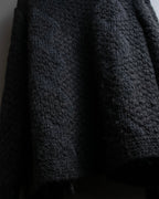 "YVES SAINT LAURENT" Ribbon design stand collar low gauge cardigan