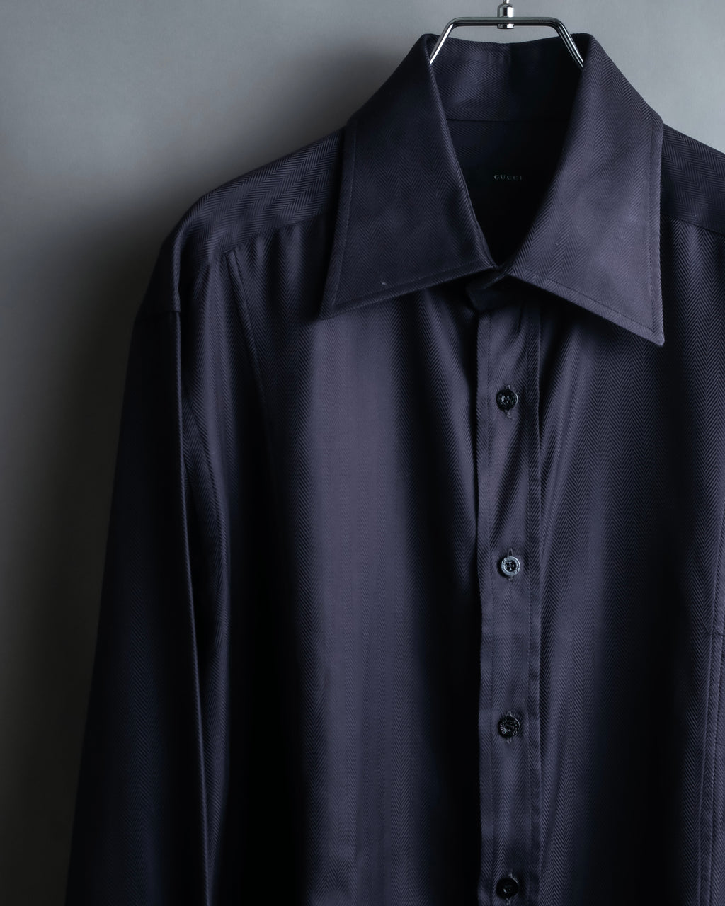 "GUCCI" Herringbone weave oversized shirt