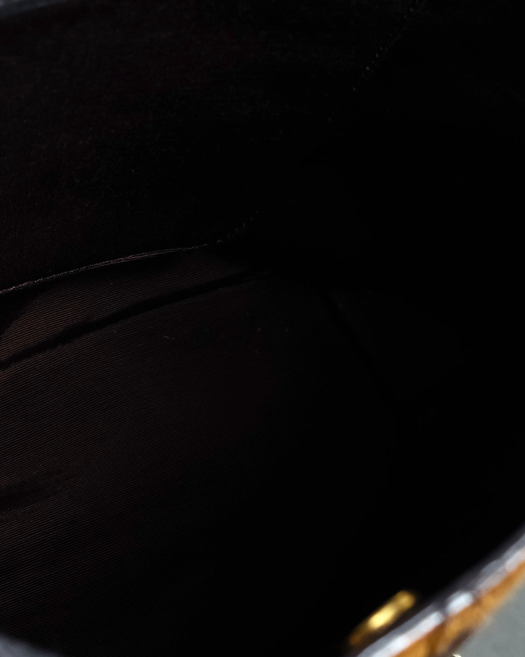 "YVES SAINT LAURENT" Hand-stitched design hair calf leather tote bag