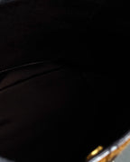 "YVES SAINT LAURENT" Hand-stitched design hair calf leather tote bag