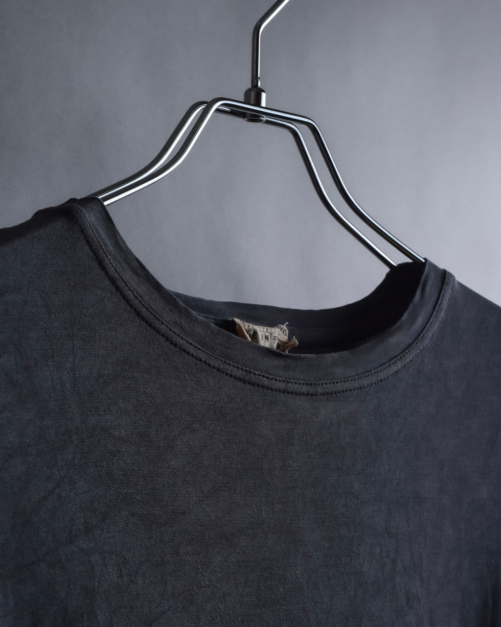 "HERMES" Margiela period Blue-grayish tone draped silk pullover