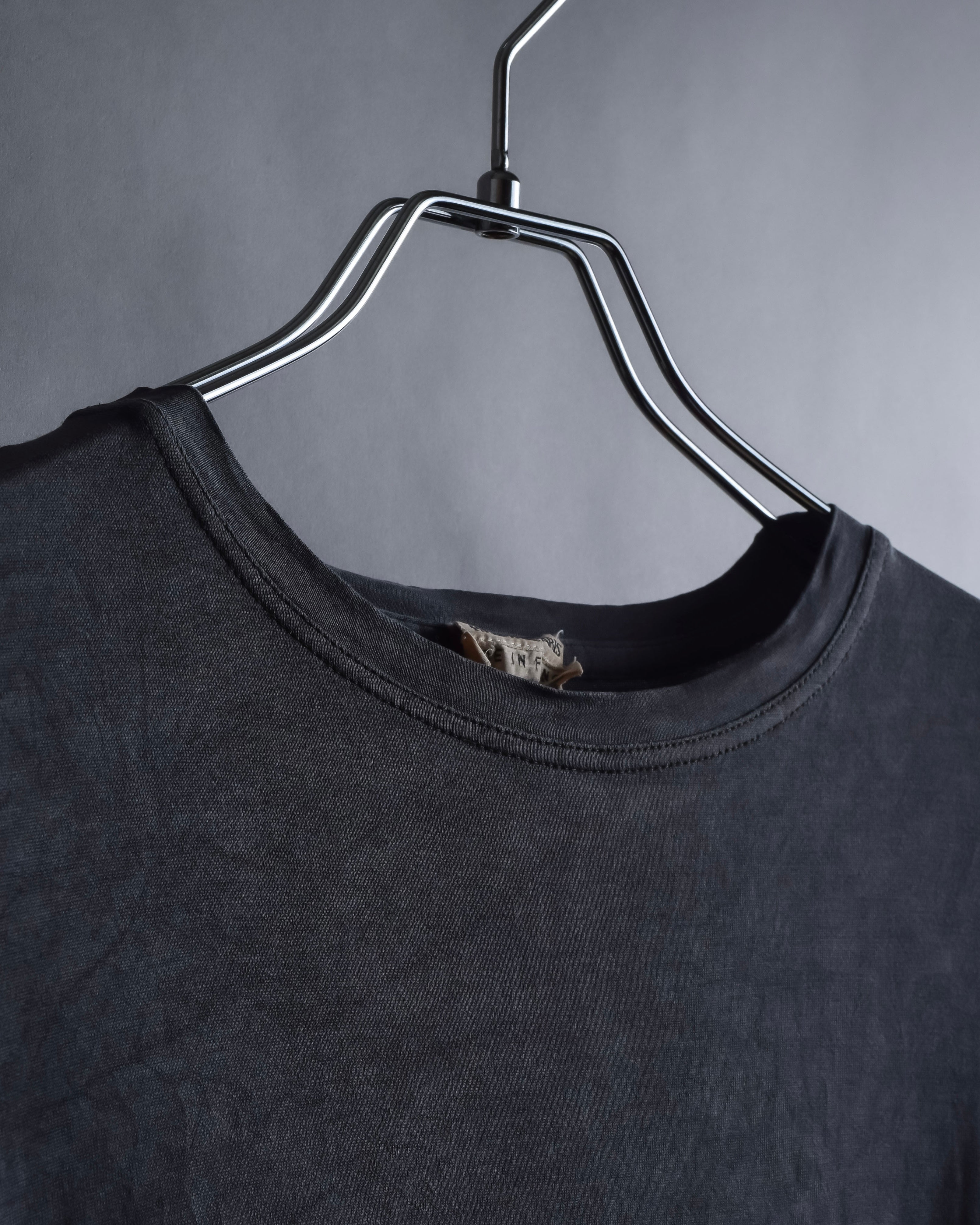 "HERMES" Margiela period Blue-grayish tone draped silk pullover