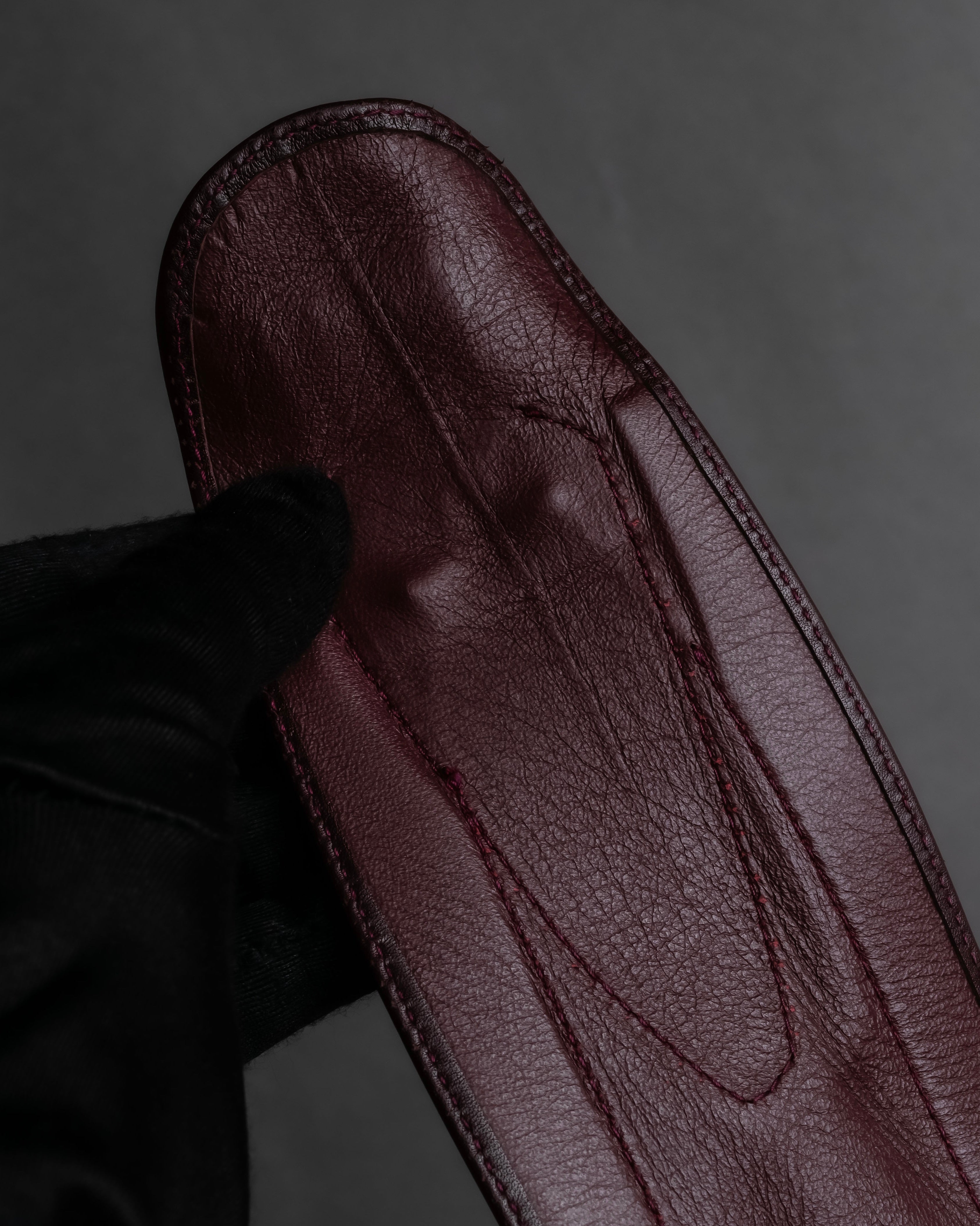 "GUCCI" Equus-derived bordeaux leather belt