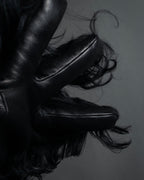 "BOTTEGA VENETA" Long-haired fur design leather gloves