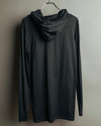 "Dior" 00's Vintage minimalist full-zip jersey hooded sweatshirt