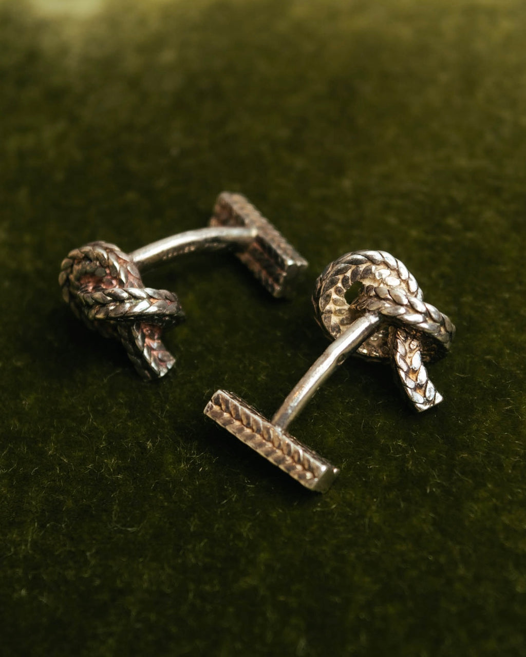 "Hermès" 70's-90's Vintage rope knot cufflinks