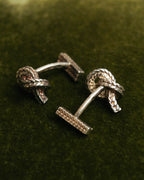 "Hermès" 70's-90's Vintage rope knot cufflinks