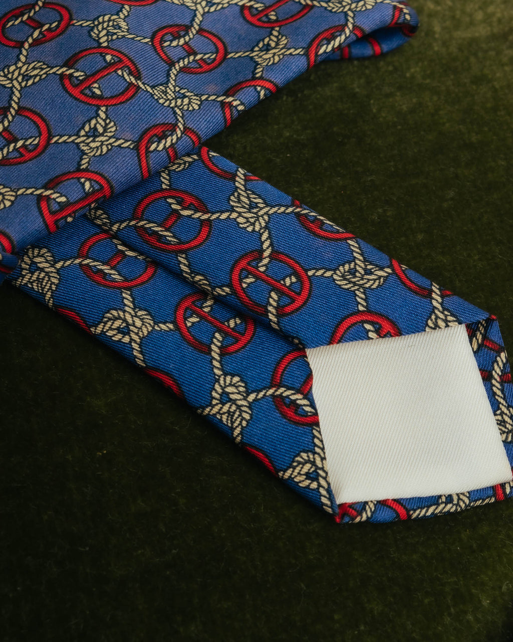 “HERMÈS” 90’s Rope and H motif silk tie