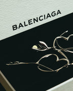 “BALENCIAGA” 2017-2023 organic heart and arrow clip-on drop earrings