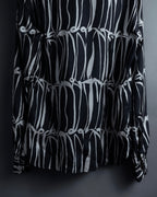 "GUCCI" Handwritten calligraphy pattern silk shirt