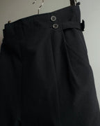 "Y’s" 90's-00's Vintage architectural high-waisted wide tapered wool trousers