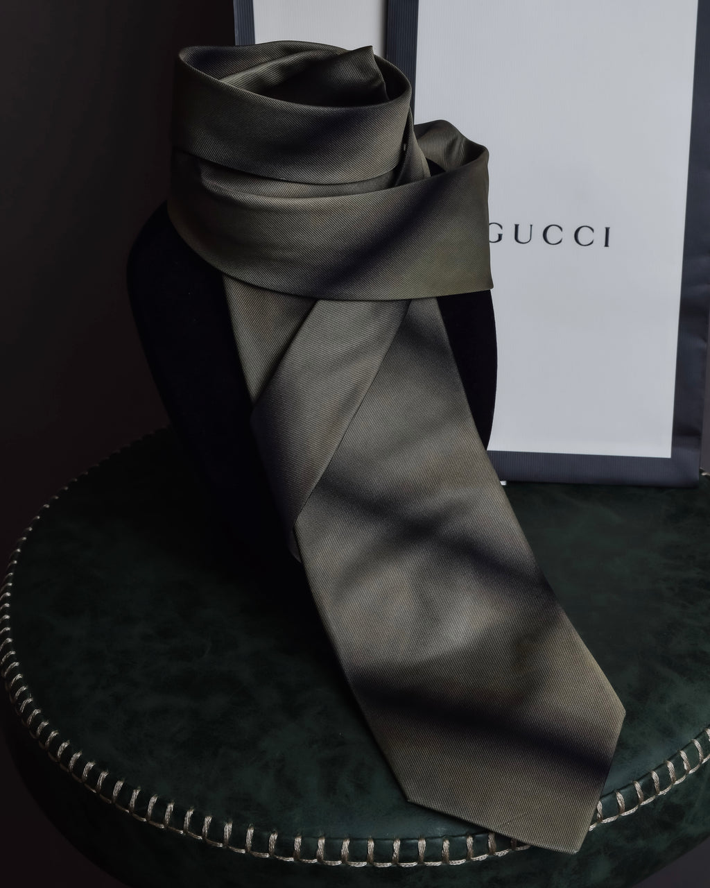 "GUCCI" Gradient dyed gradation silk necktie
