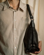 "Salvatore Ferragamo" Gancini motif draping leather bag