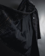 "MARNI" 90’s-00’s Textured plaid wool blend coat