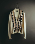“BURBERRY LONDON” 00’s-10’s argyle cotton cardigan＆vest