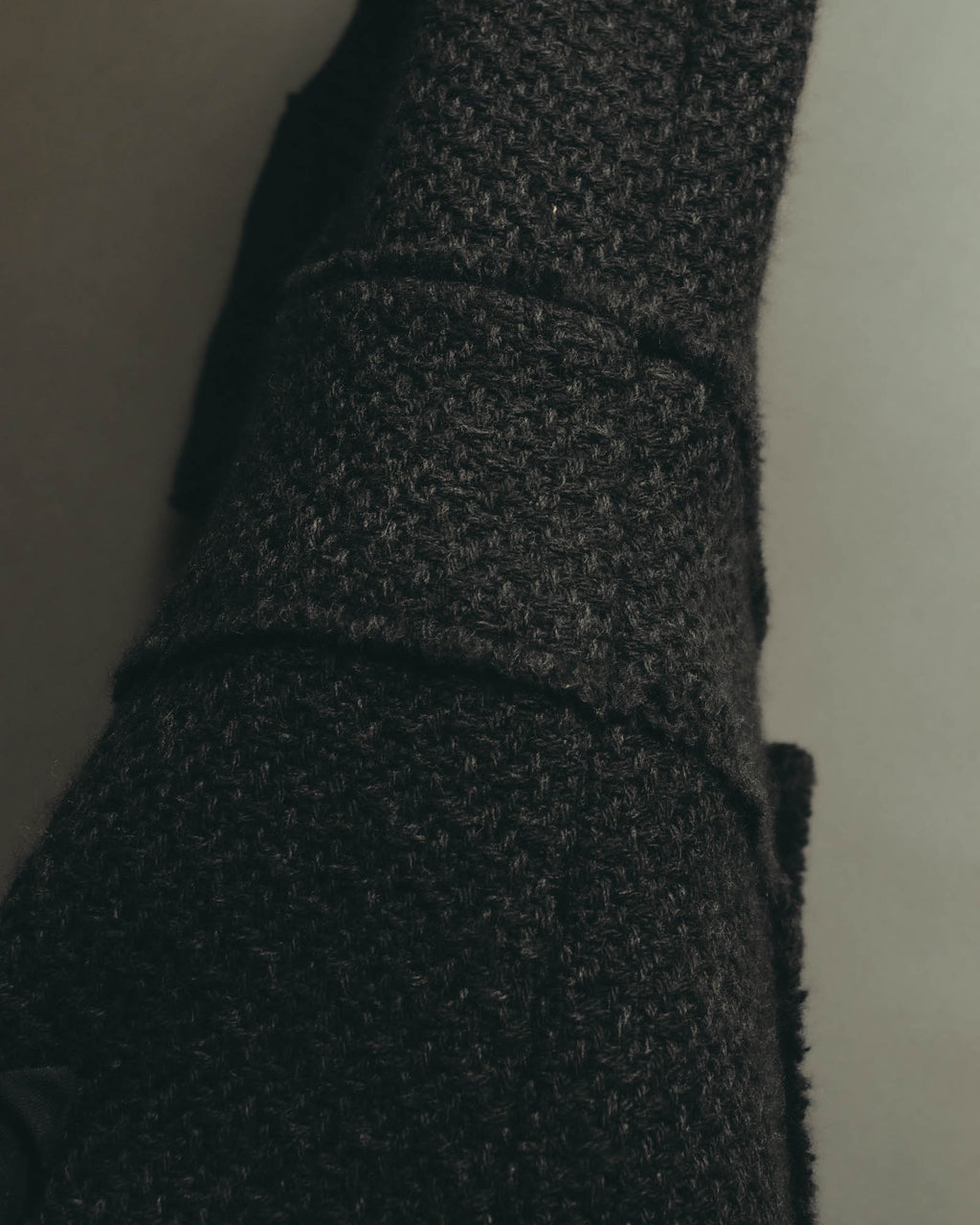 “CHANEL” 04AW textured tweed short sleeve jacket
