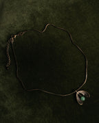 “Christian Dior” 90’s-00’s Antique gold botanical pendant necklace