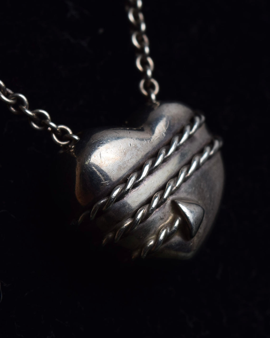 "Tiffany&Co" Heart＆arrow motif silver necklace