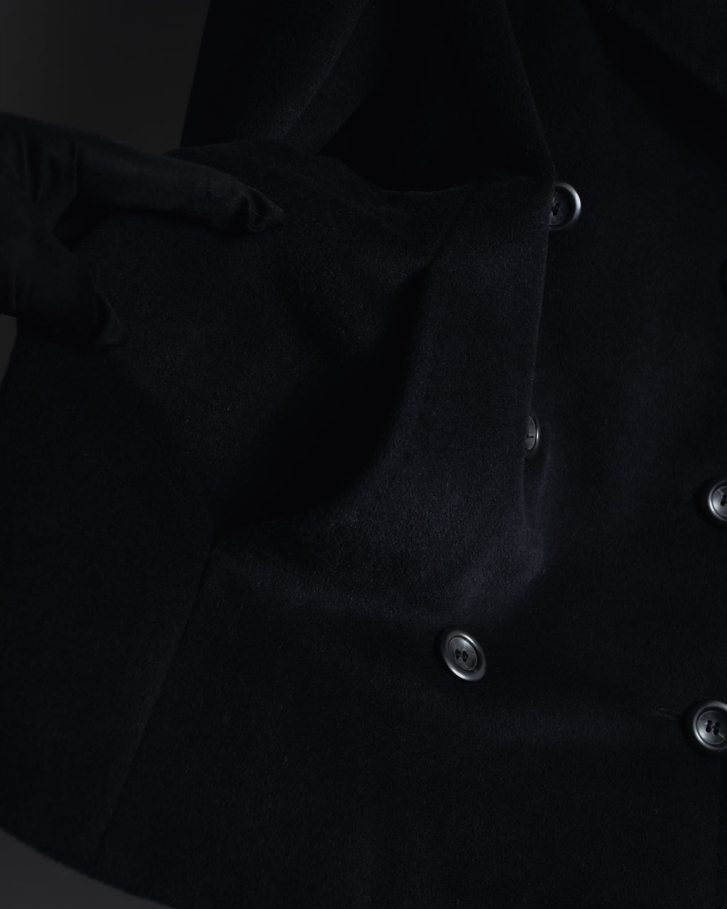 Abrigo doble botonadura estilo pea coat de los años 90-00 de "Max Mara"