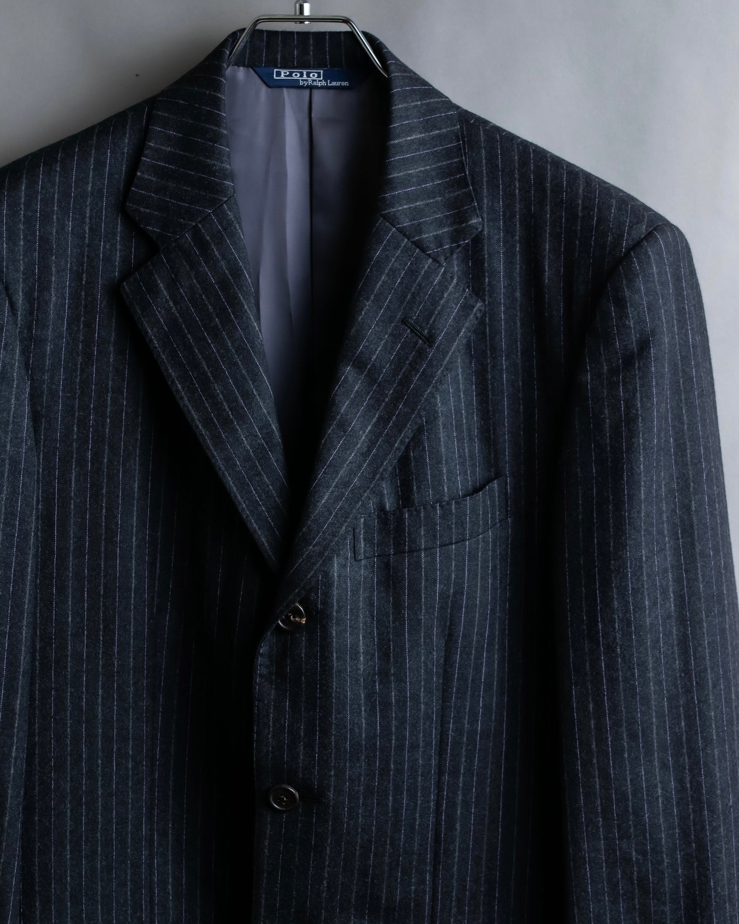 "POLO Ralph Lauren" Notch lapel tailored jacket & two-pleat slacks striped set up