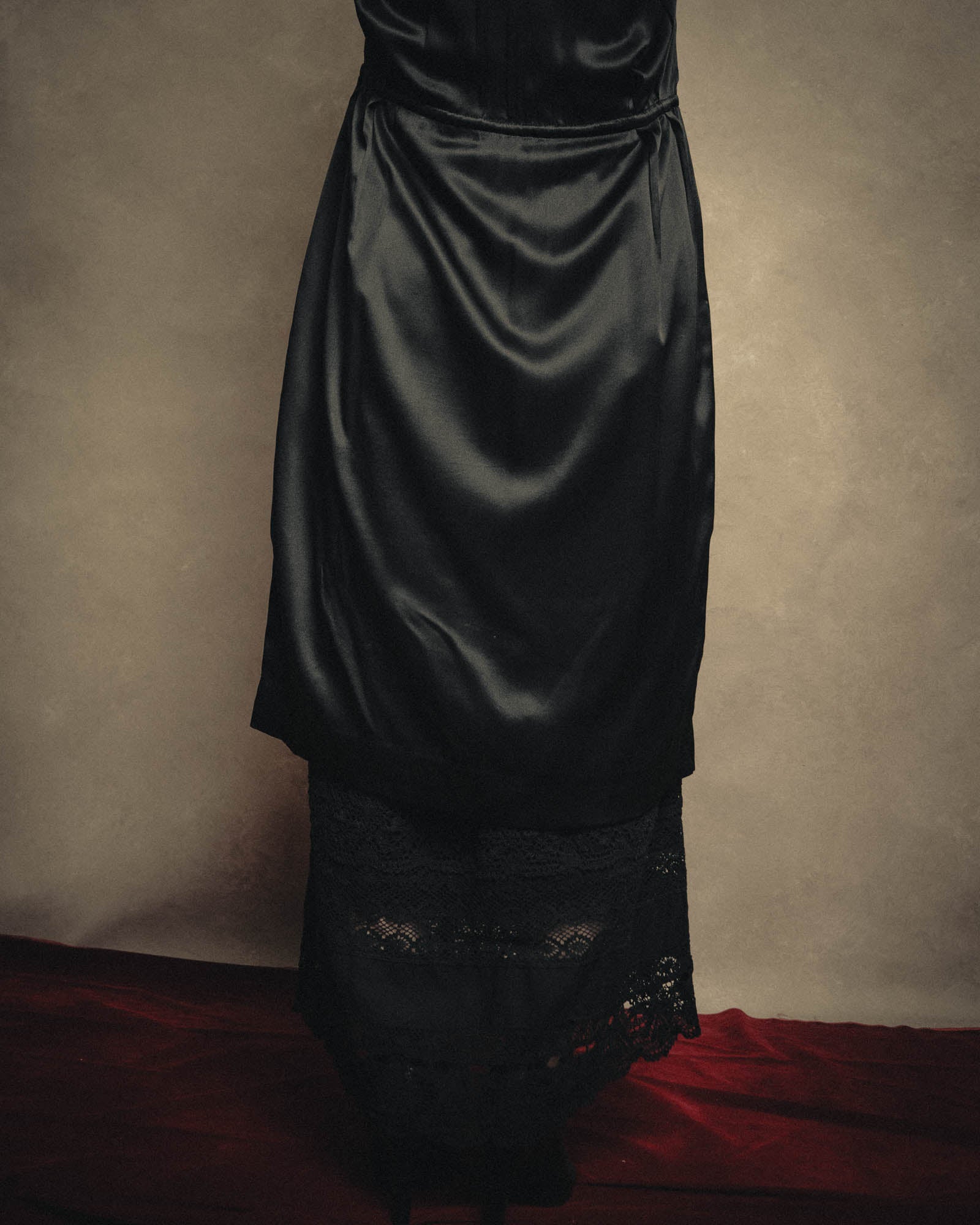 -SPECIAL- “Christian Dior” 90’s Silk pleated ruffle dress
