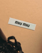 -SPECIAL- “Miu Miu” 2010’s Crystal embellished heel patent leather brogue shoes