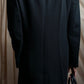 "VALENTINO" Solid no collar dart shaped long coat