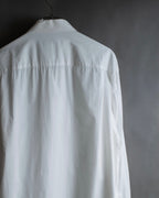 "Christian Dior" Pintuck design wide spread collar dress shirt