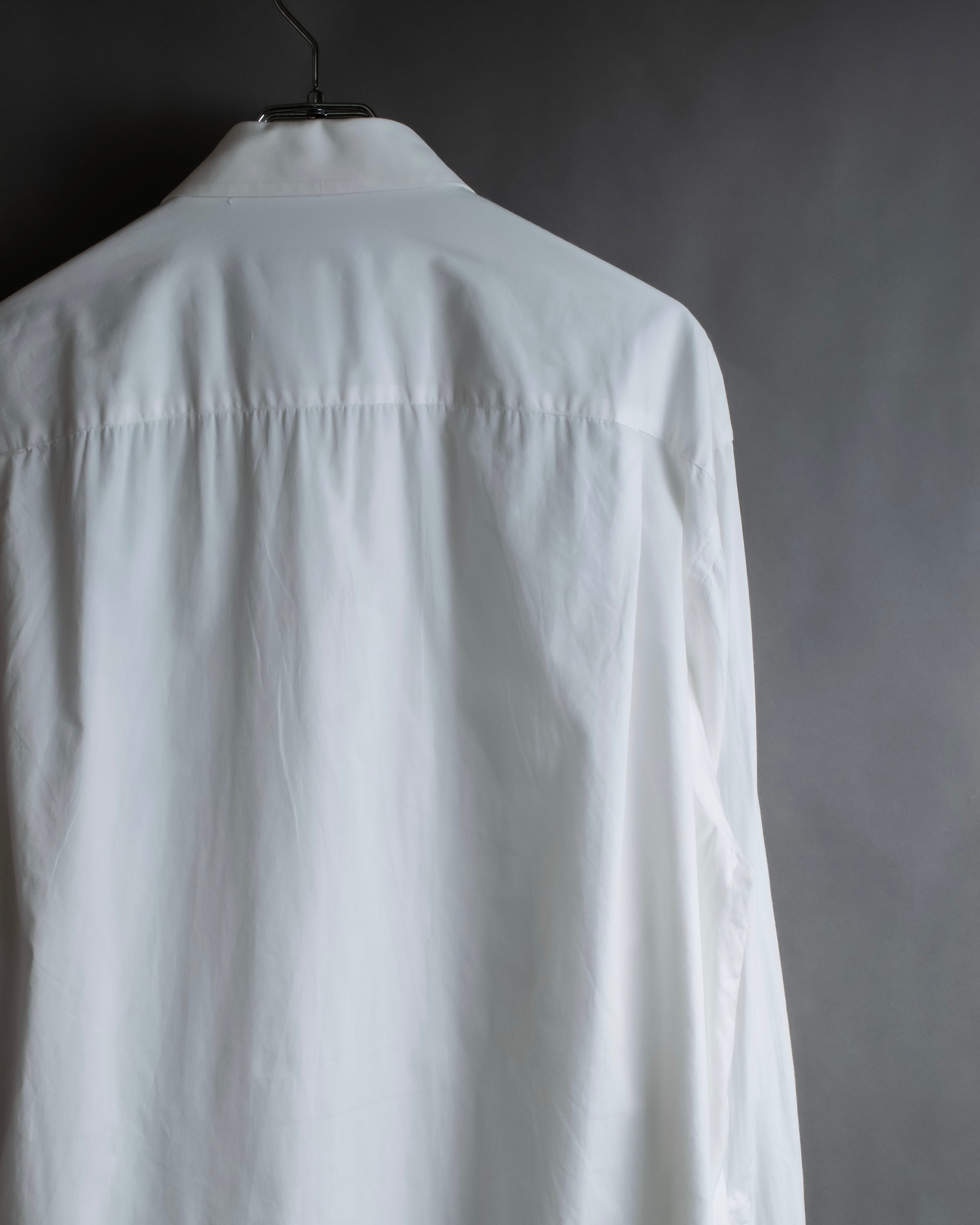 "Christian Dior" Pintuck design wide spread collar dress shirt