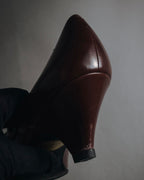 "YVES SAINT LAURENT" Elegant ribbon leather pumps