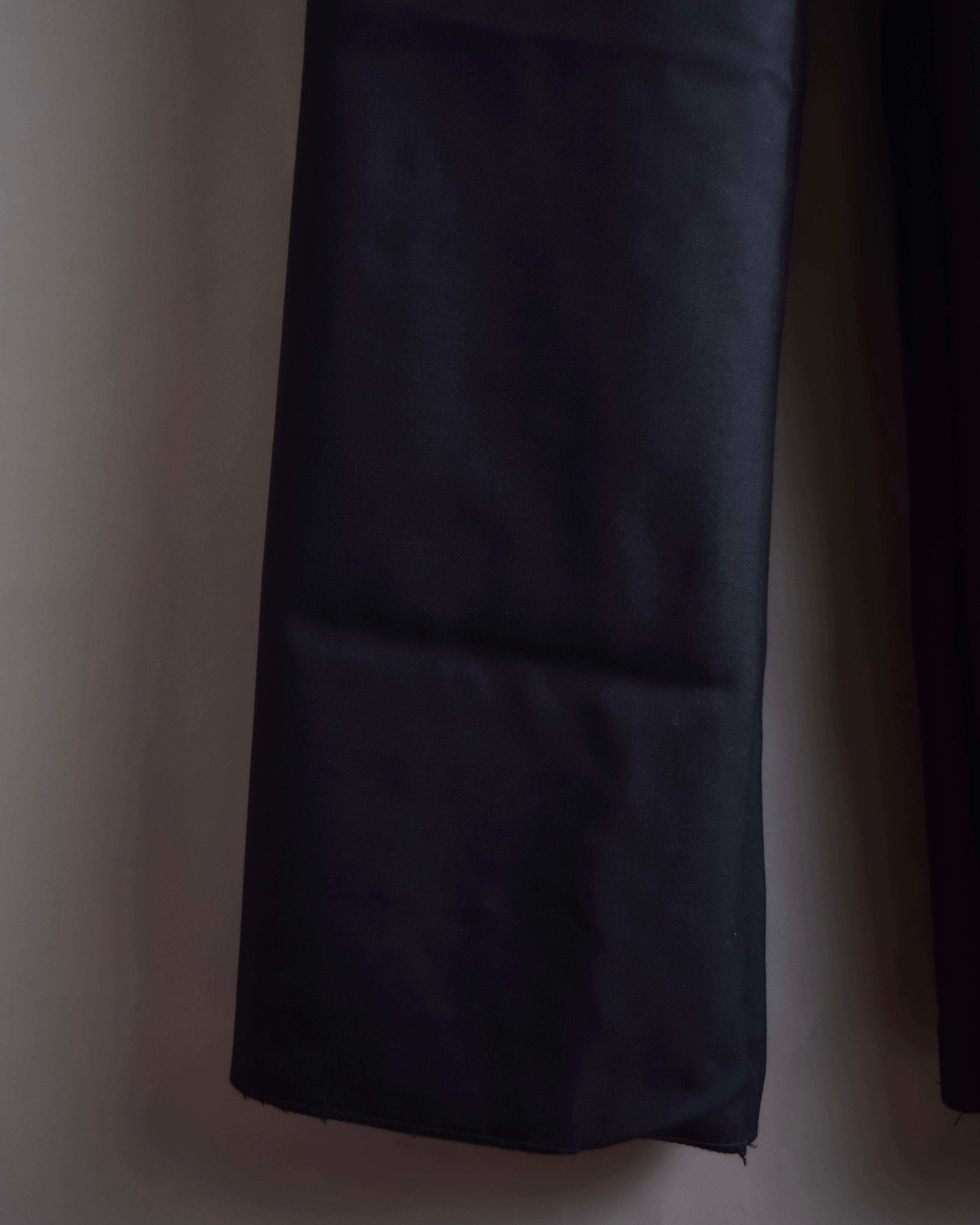 "US navy inspired lace back wide sailor pants"